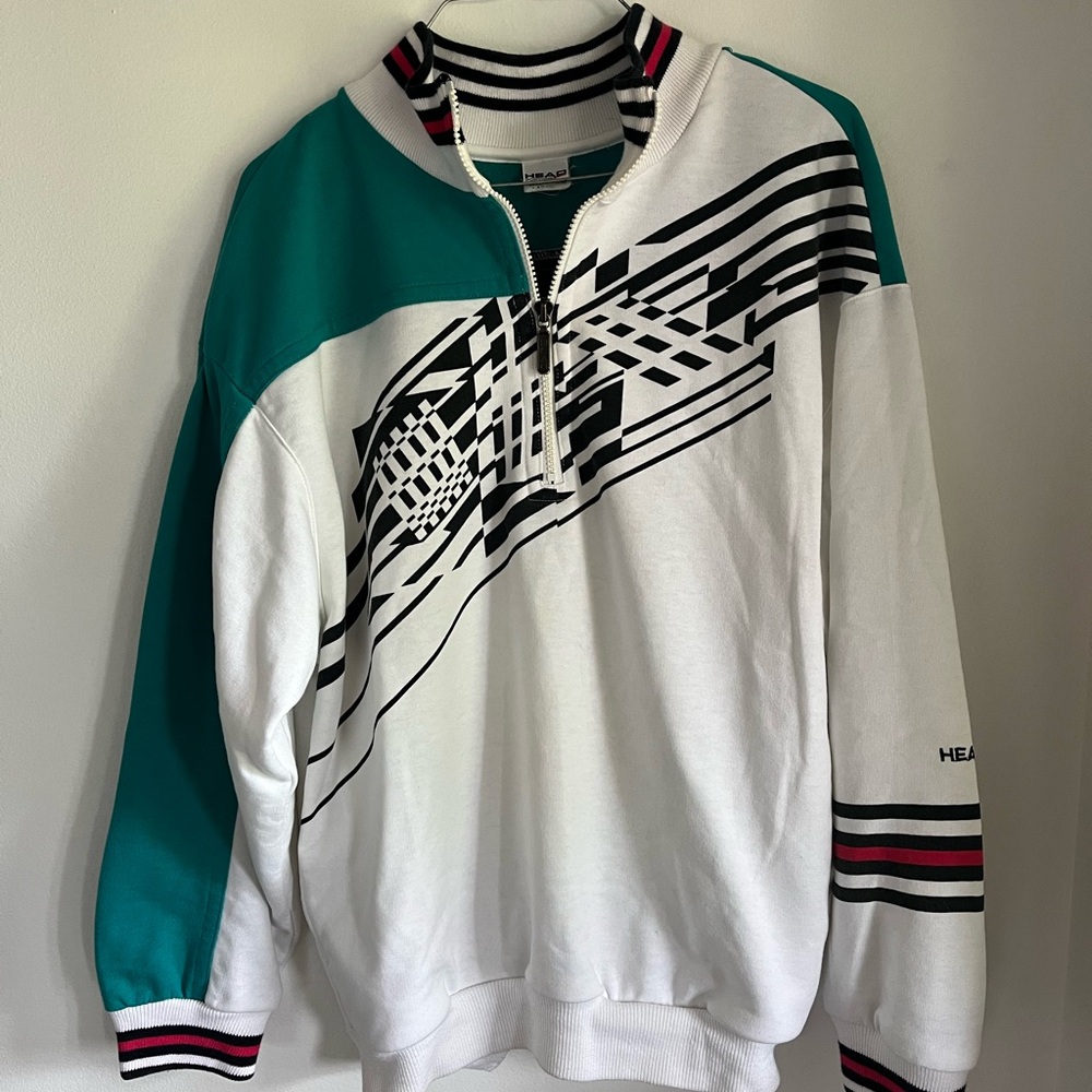 Vintage Head Men's Quarter Zip-Up Sweatshirt